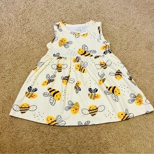 Girl’s Yellow Sleeveless Bumblebee Dress 9/12M